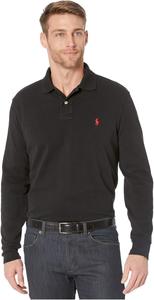 Polo Ralph Lauren мужская базовая поло с длинным рукавом из сетки, Polo Black/C3870