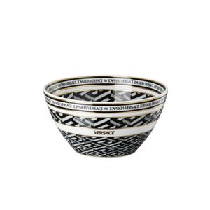 Rosenthal Versace La Greca Signature Черная миска 12 см Rosenthal meets Versace, белый/золотой/черный