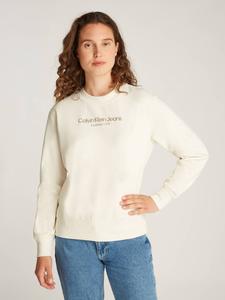 Толстовка CALVIN KLEIN JEANS Regular Fit, белый