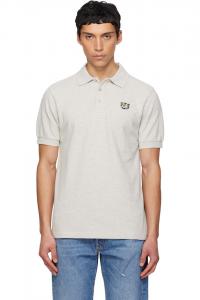 Kenzo Серая узкая рубашка поло Kenzo Paris 'Kenzo Wild Tiger'