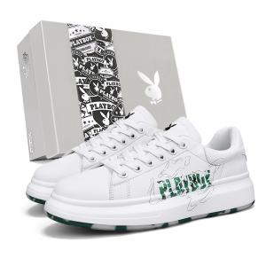 Playboy Низкие кеды мужские бело-зеленые в стиле скейтбординга, цвет White Green-Skateboard Shoe Style