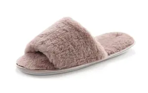 Тапочки Vivance "Плюшевые тапочки, мюли, тапочки", мюли, тапочки с приятным, теплым искусственным мехом VEGAN, цвет Rosé