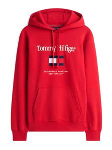 Толстовка с капюшоном на молнии TOMMY HILFIGER, красный
