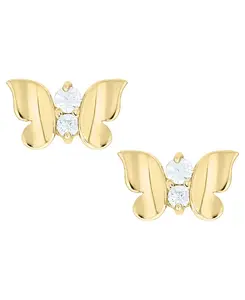 Серьги-Бабочки с кубическим цирконием из 14-каратного золота Macy'S, gold