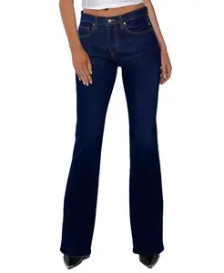 Джинсы-Клеш с высокой посадкой Isabella, темно-синие. Rudes Denim, синий