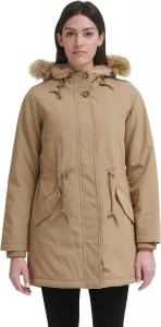 Женская парка Levi's с капюшоном и подкладкой из искусственного меха (стандартные и большие размеры), Tan