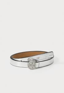 Ремень MICHAEL Michael Kors PAVE LOGO BELT, Silver-Coloured