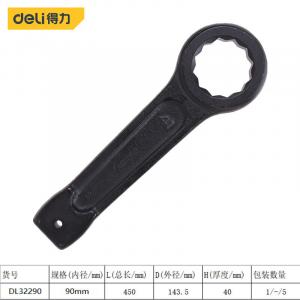 Гаечный ключ Deli, черненый сливовый ключ, торцевая головка с одной головкой, инструмент для ремонта с прямой ручкой DL32290