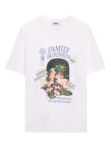 Футболка с графическим принтом Msgm, белый