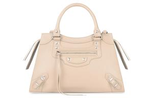 Неоклассическая плечевая сумка из телячьей кожи, кроссбоди, женская ручная кладь Balenciaga светло-бежевого цвета