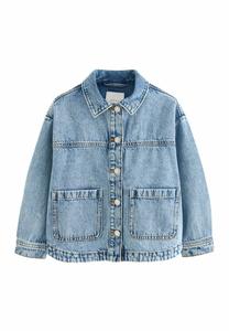 Джинсовая куртка CROP REGULAR FIT Next, цвет mid blue denim