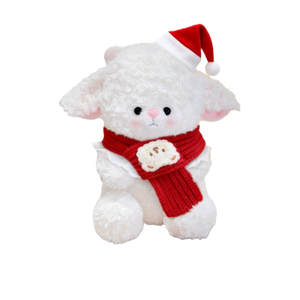 Плюшевая игрушка GUAIGUAIXIONG, girlish heart lamb+christmas hats+bear scarf