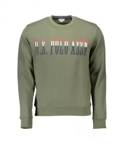 Зеленый хлопковый свитер для мужчин U.S. Polo Assn., зеленый