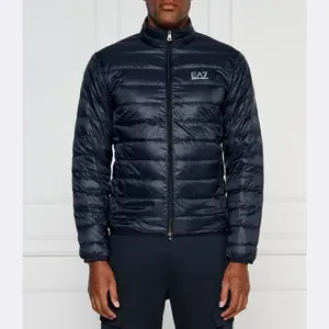 Пуховик стандартного кроя Ea7, синий