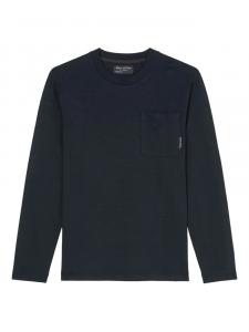 Marc O'Polo футболка с длинными рукавами и нагрудным карманом, синий