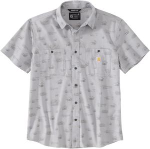 Carhartt Мужская футболка 105701 Rugged Flex Relaxed Fit с коротким рукавом, Light Grey