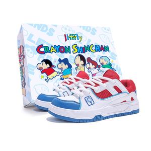 SHINCHAN x Slip Resistant Balance Lightweight Скейтбордические кроссовки унисекс с низким верхом Jifffly, White
