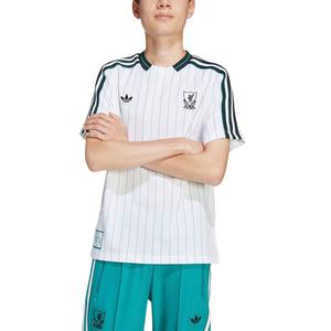 Детская футболка Adidas Originals, белый/зеленый