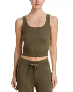 Укороченный свитер-майка Eberjey, зеленый