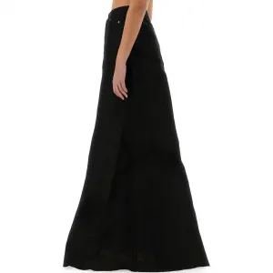 RICK OWENS RO Casual Long Skirt Women's Black