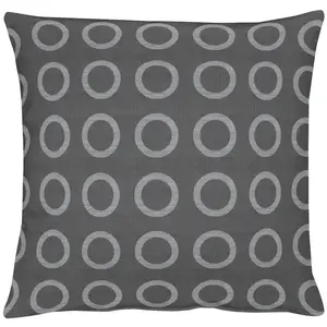 Декоративная подушка Toro с наволочкой и наполнителем, 1 шт. Apelt, Schwarz/silberfarben + Kreise