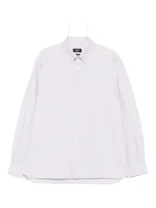 Рубашка в полоску на пуговицах A.P.C., белый