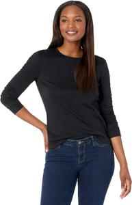 Пима с круглым вырезом и длинными рукавами L.L.Bean, черный