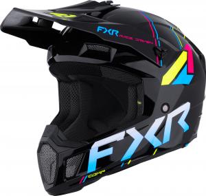 Мотокроссовый шлем FXR clutch comp, Black/Blue/Yellow