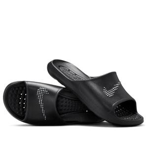 Тапочки victori one slide 'polka swoosh - black' Nike, черный