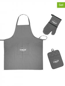 Stoneline Комплект кухонного текстиля из 3 предметов, серый