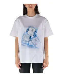 Футболка с изображением кубика льда Jw Anderson, белый