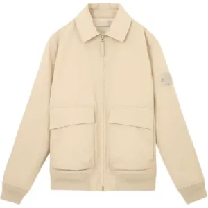 Куртка с молнией и логотипом STONE ISLAND, бежевый