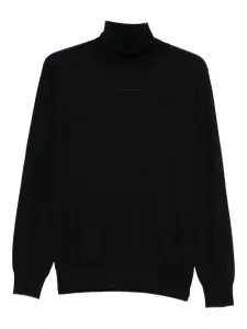 Тонкий вязаный джемпер с воротником-гольф Kangra, синий