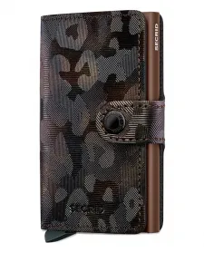 Кожаный камуфляжный картхолдер Secrid, коричневый