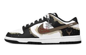 Nike Dunk Saint Deer Night Slip Resistant Abrasion Resistant Low top Skateboard Shoes Unisex Black Brown