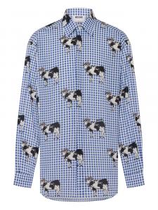 Клетчатая рубашка на пуговицах Moschino, синий