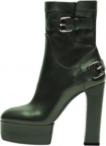 Женские стильные ботильоны FSJ на платформе с круглым носом, массивным каблуком и ремешком с пряжкой, боковой молнией, размеры 4-16 US, Green