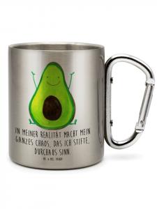Термокружка Авокадо Хэппи с серебряной надписью Mr. & Mrs. Panda