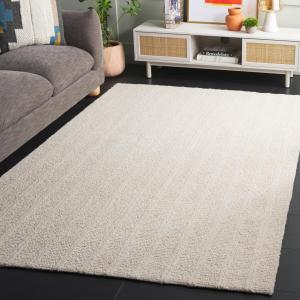 Ковер SAFAVIEH, 122 x 183 см, Casablanca Collection, Ivory, геометрический рисунок, плюш, идеально подходит для помещений с высокой проходимостью в гостиной, спальне, столовой (HVT108A)