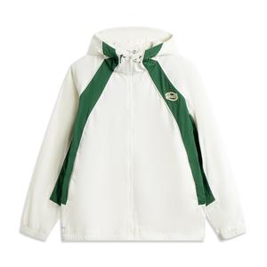 LINING Тренч баскетбольной коллекции мужской цвета слоновой кости и эдемского зеленого, Ivory/Eden Green