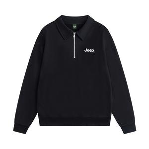 Jeep Свитер Unisex Black Lapel Moderate Regular