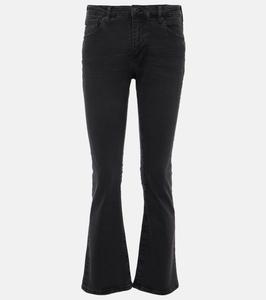 Расклешенные джинсы Jodi Crop с высокой талией AG Jeans, Cyblk