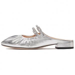 Staccato Женские тапочки с закрытым носком на резиновой подошве устойчивые к истиранию Starlight Silver, цвет Starlight Silver