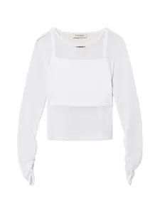 Топ из тюля Twinset Kids, белый