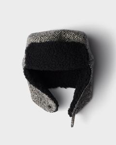 Твидовая ушанка Prada, белый