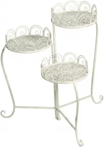 Ambiente House табуретка для цветов "3 подставки для цветов - складная античный белый", (1 шт.) Ambiente Haus 32х52х32 см, белый