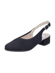 Туфли-лодочки с открытой пяткой Rieker, Black