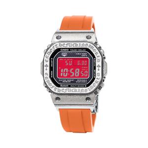 Часы Casio G-Shock Full Metal GMW-B5000 Series, полимер, арт. GMW-B5000D-1, оранжевый/красный/гравировка