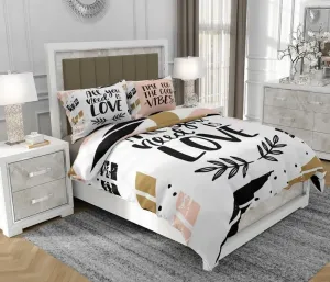 Постельное белье 200х220 см + 2х70х80 см, 3-х предметное, 100% хлопок, сатин, молния, разноцветное - | So.0301 SOVIO