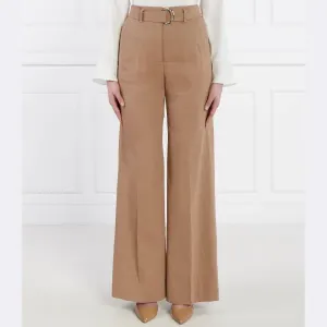 Льняные брюки тасена свободного кроя Boss, коричневый